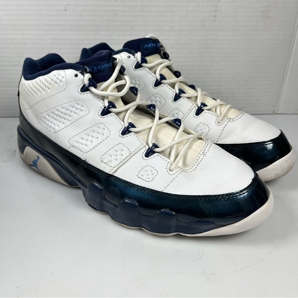 NIKE AIR  JORDAN 9 IX LOW WHITE BLUE PEARL OG RETRO 2002 303895-142 SIZE 11.5 - Picture 3 of 13